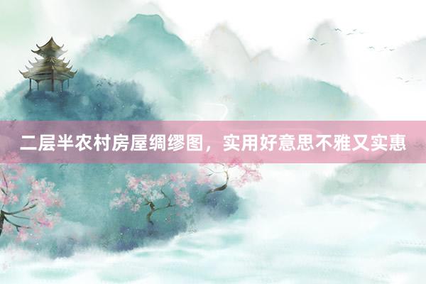 二层半农村房屋绸缪图，实用好意思不雅又实惠